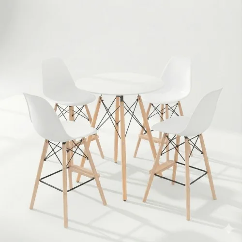 Set 3 chaises + mange-debout