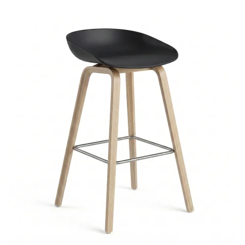 Tabouret Haut Scandinave - Noire